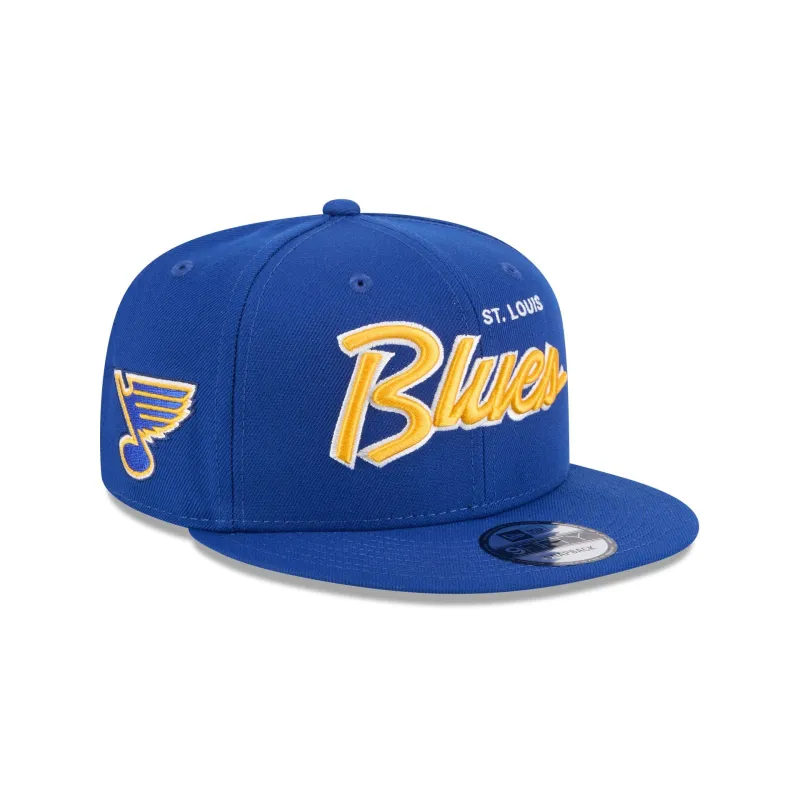 St. Louis Blues Script 9FIFTY Snapback Hat sold by New Era