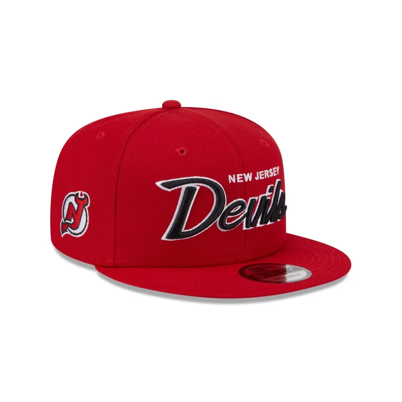 New Jersey Devils Script 9FIFTY Snapback Hat sold by New Era