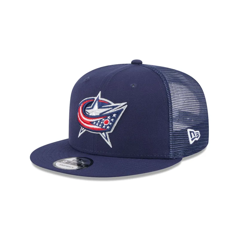 Columbus Blue Jackets Team Tag 9FIFTY Trucker Hat sold by New Era