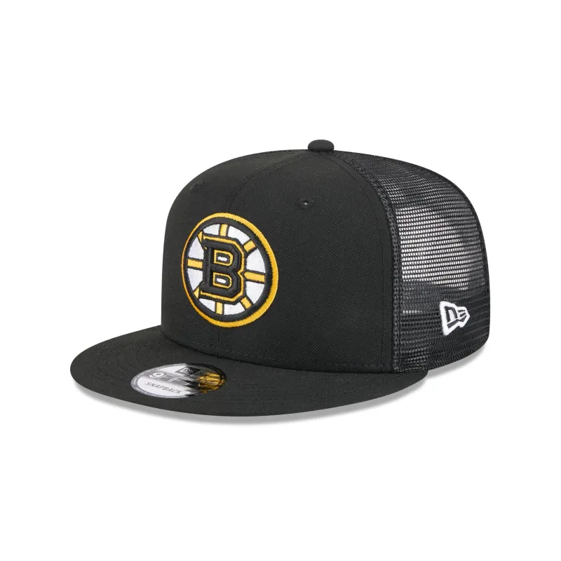 Boston Bruins Team Tag 9FIFTY Trucker Hat sold by New Era