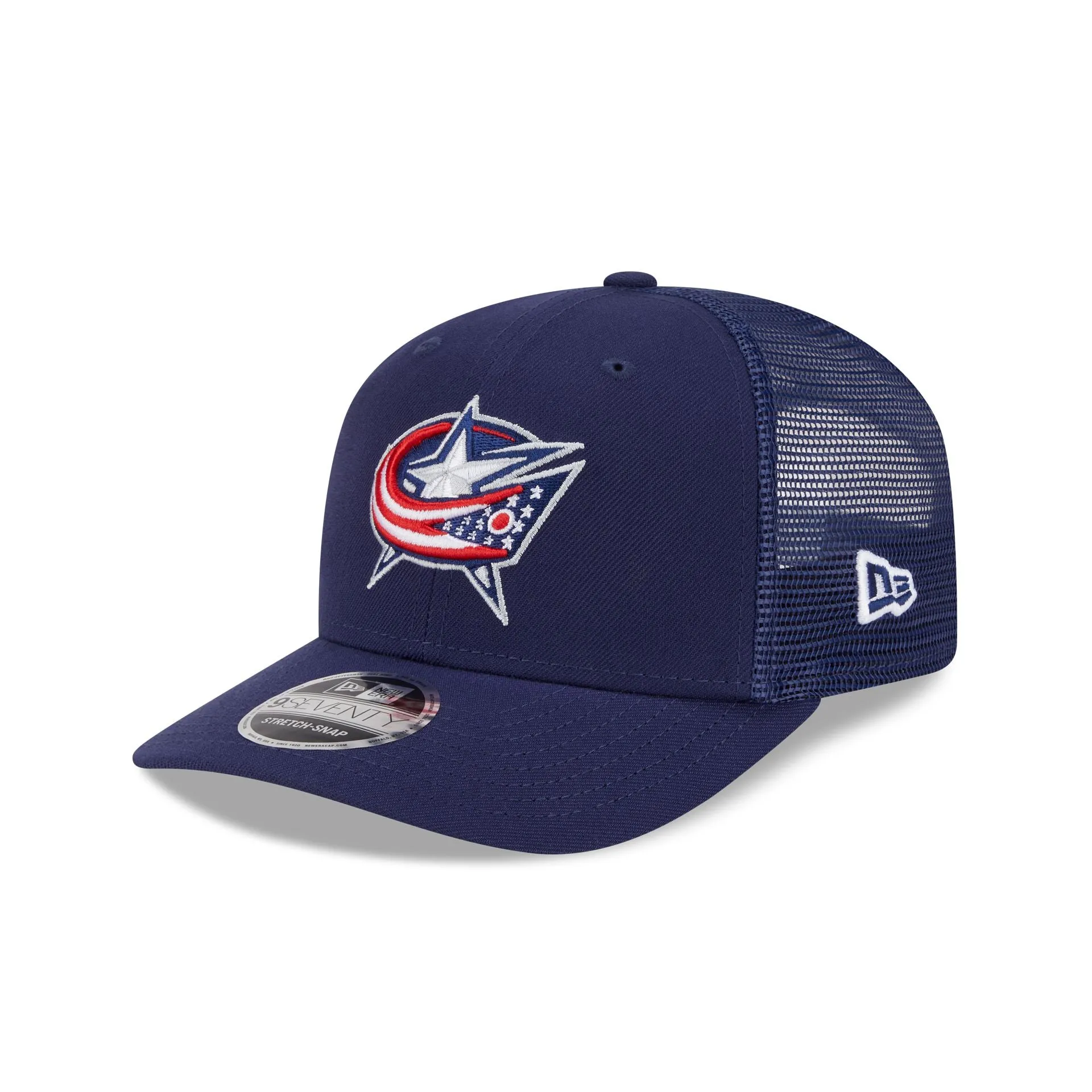 Columbus Blue Jackets Simple 9SEVENTY Trucker Hat sold by New Era