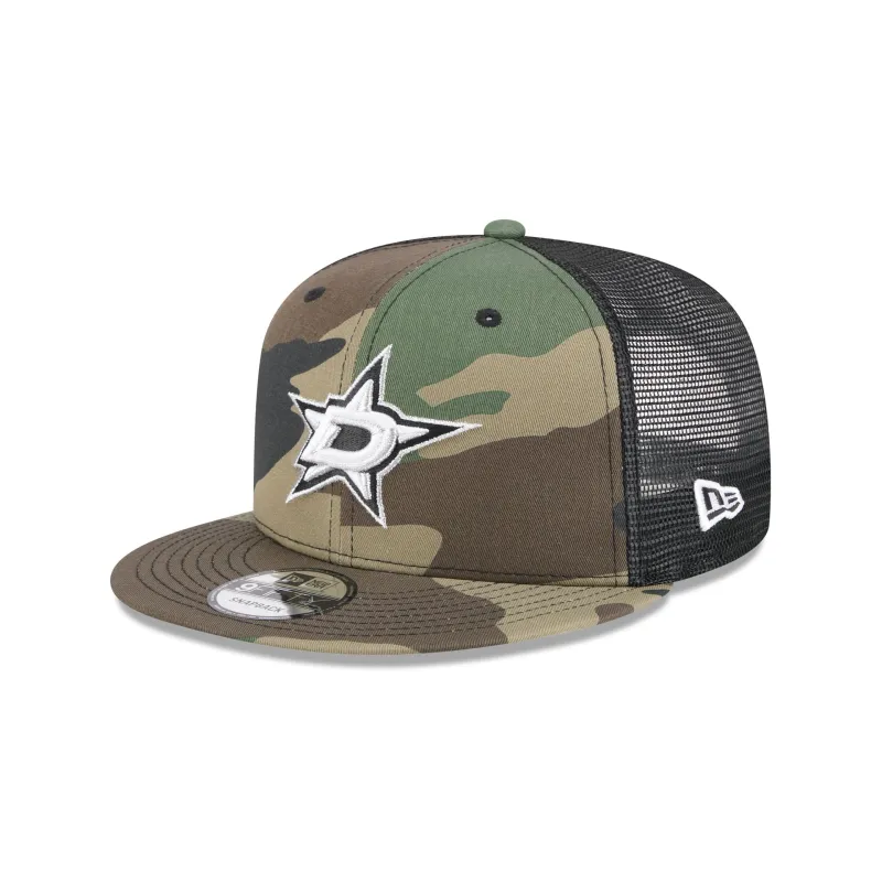 Dallas Stars Camo 9FIFTY Trucker Hat sold by New Era