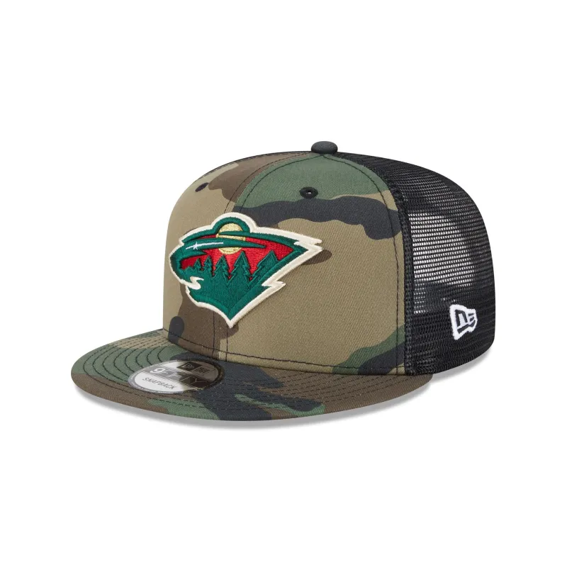 Minnesota Wild Camo 9FIFTY Trucker Hat sold by New Era