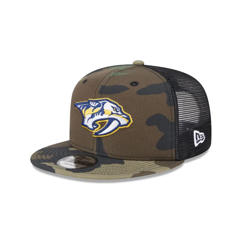 Nashville Predators Camo 9FIFTY Trucker Hat sold by New Era