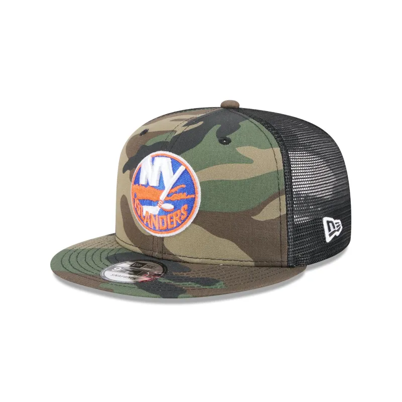 New York Islanders Camo 9FIFTY Trucker Hat sold by New Era
