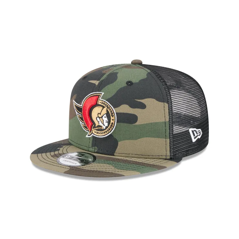 Ottawa Senators Camo 9FIFTY Trucker Hat sold by New Era