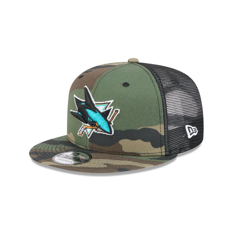 San Jose Sharks Camo 9FIFTY Trucker Hat sold by New Era