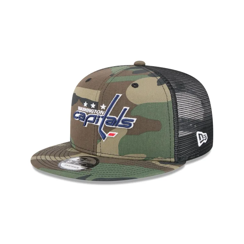 Washington Capitals Camo 9FIFTY Trucker Hat sold by New Era