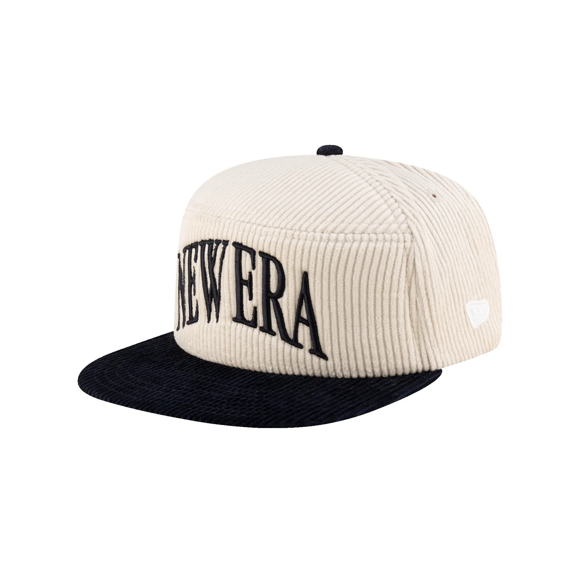 New Era Branded Paragon Corduroy Chrome White Split Panel 9FIFTY Snapback Hat sold by New Era