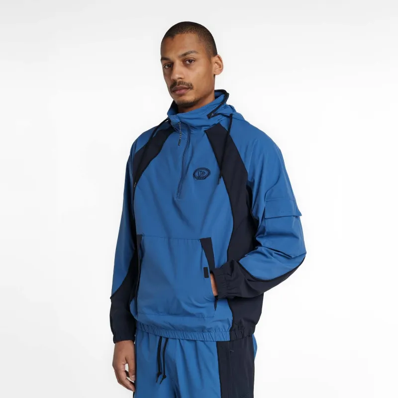 New Era Branded Retro-Tech NE2K Indigo Half-Zip Track Pullover sold by New Era