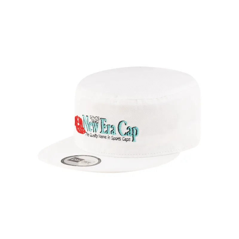 New Era Branded College White Painter Elastic Back Hat sold by New Era