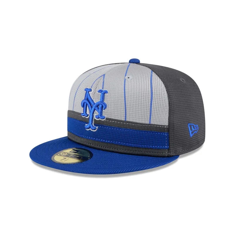 New York Mets 2025 Batting Practice Gray 59FIFTY Fitted Hat sold by New Era