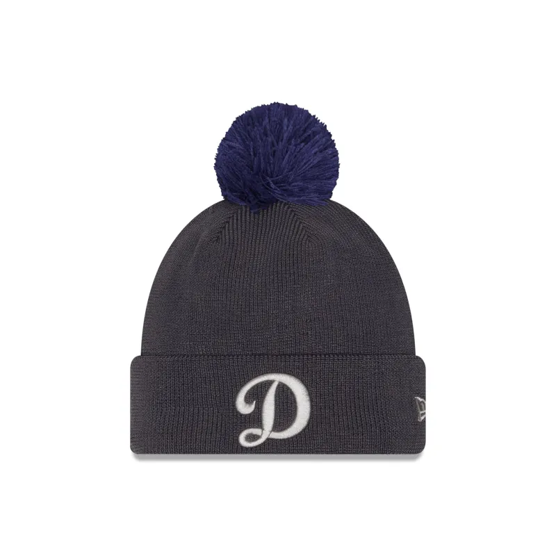 Los Angeles Dodgers 2025 Batting Practice Pom Knit Hat sold by New Era