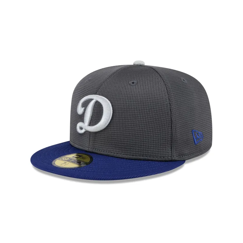 Los Angeles Dodgers 2025 Batting Practice Gray 59FIFTY Fitted Hat sold by New Era
