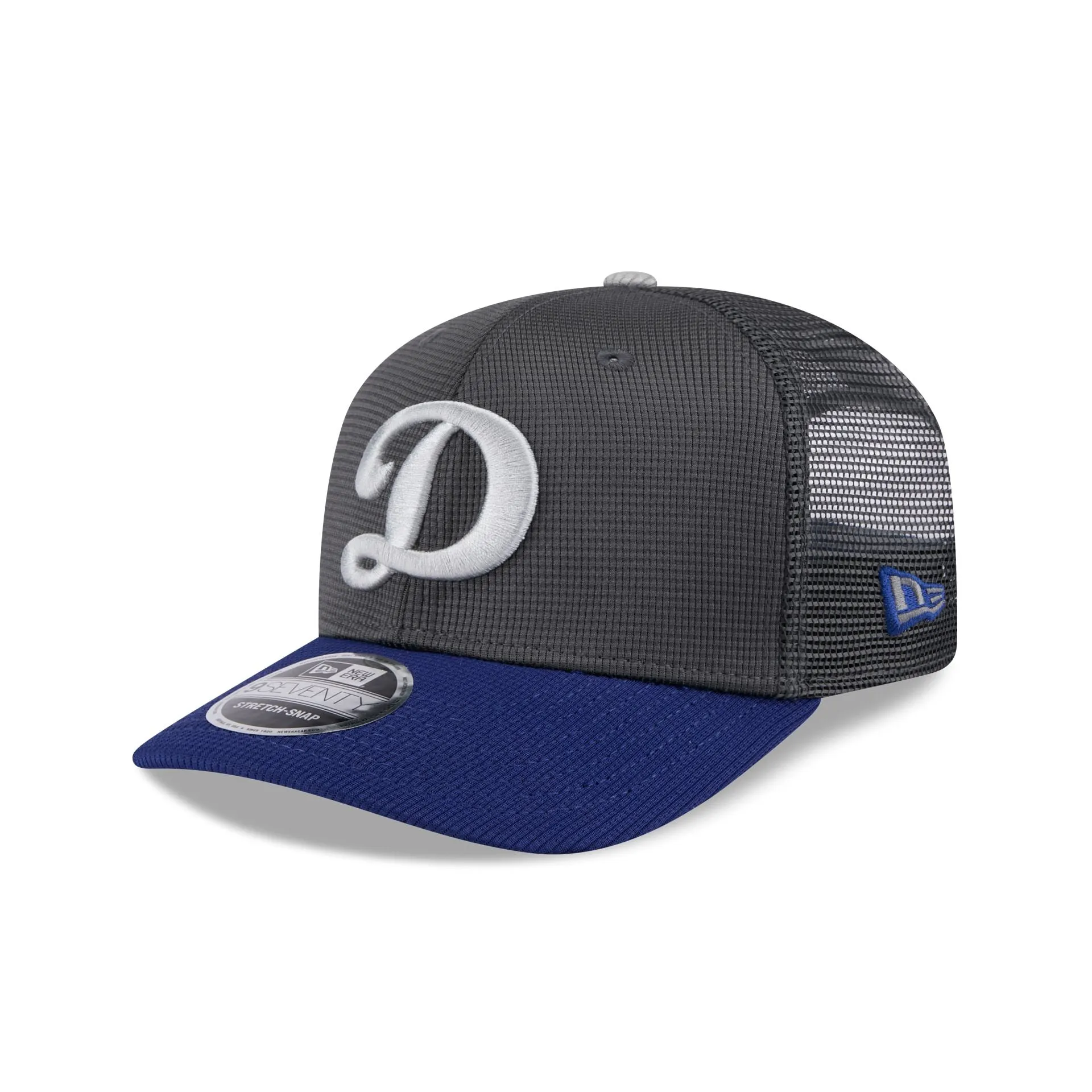 Los Angeles Dodgers 2025 Batting Practice Gray 9SEVENTY Trucker Hat sold by New Era
