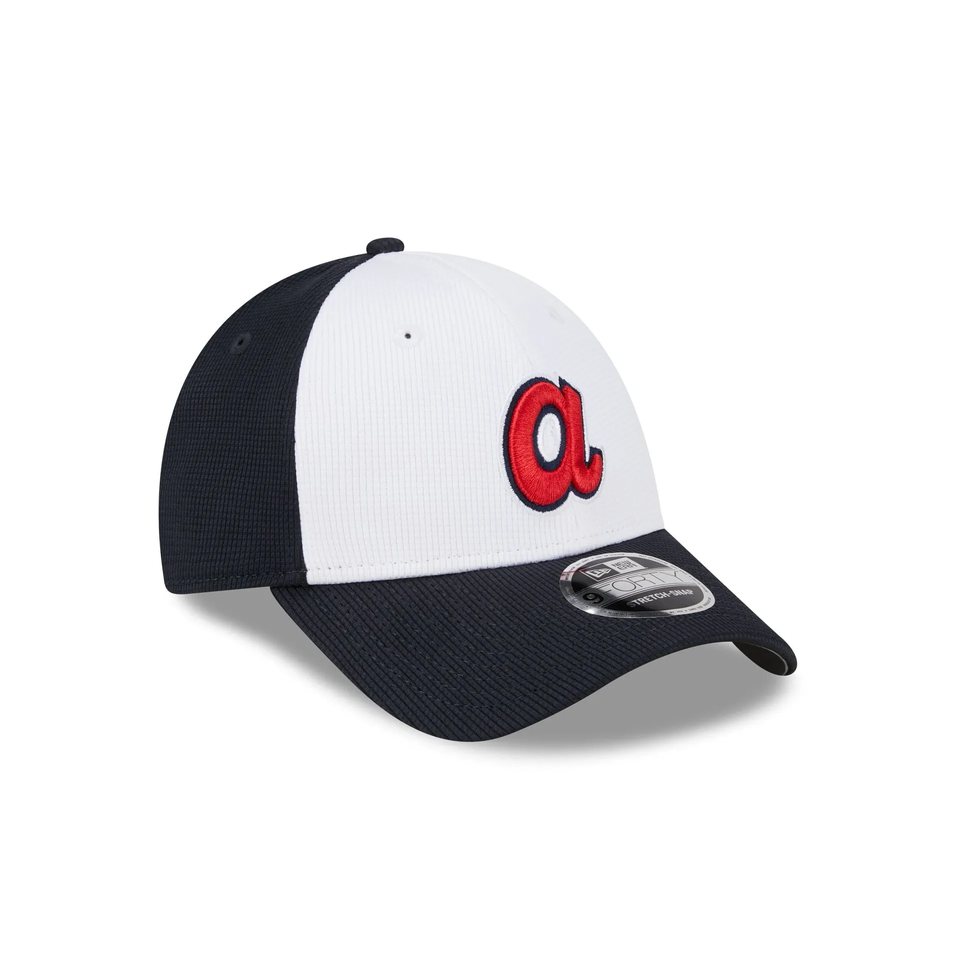 Atlanta Braves 2025 Batting Practice White 9FORTY Stretch-Snap Hat sold by New Era product image thumbnail 3