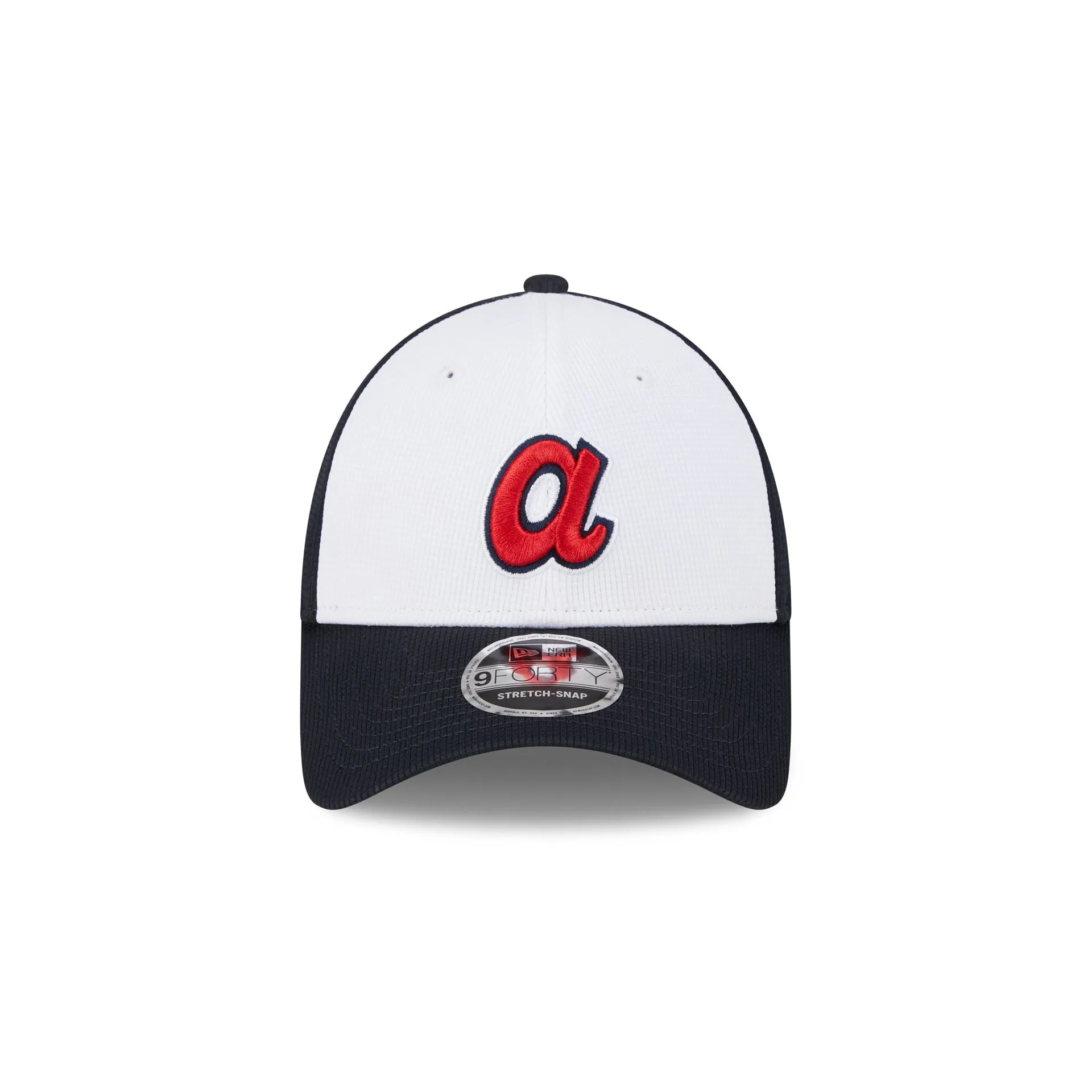 Atlanta Braves 2025 Batting Practice White 9FORTY Stretch-Snap Hat sold by New Era product image thumbnail 2