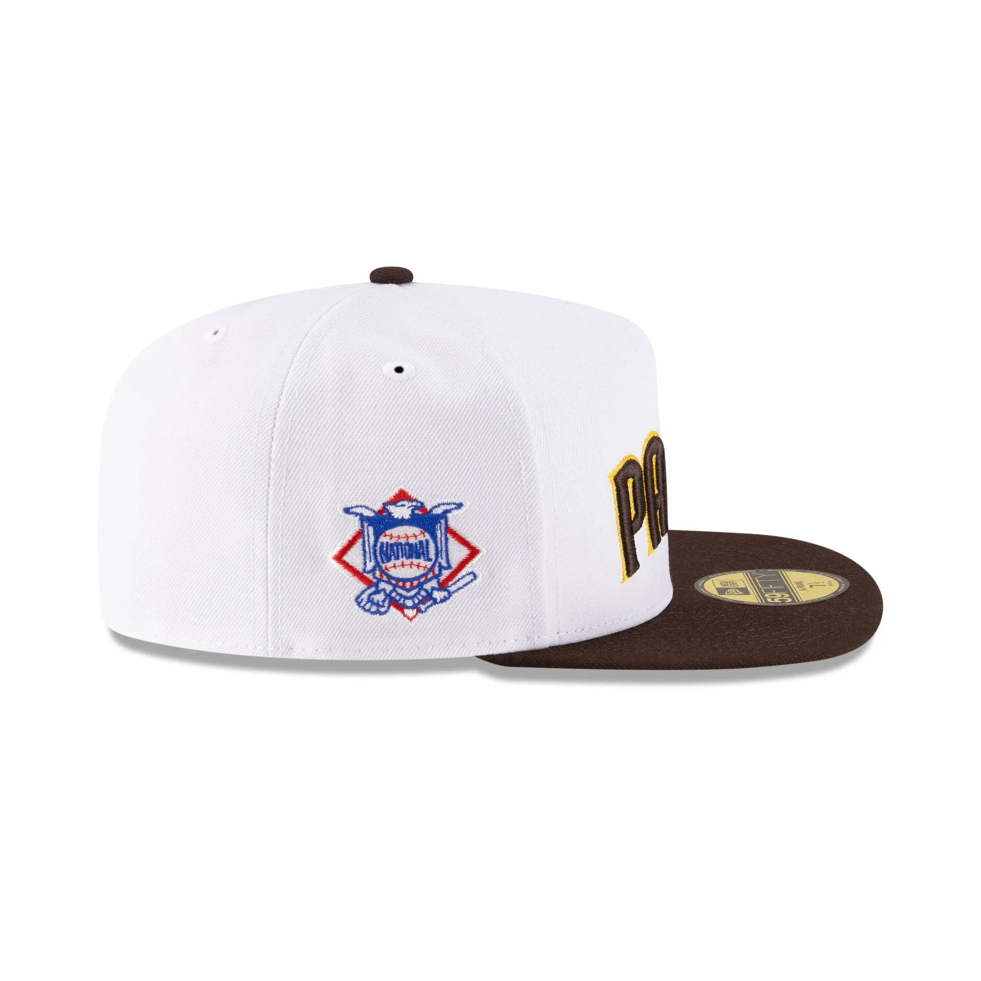 Just Caps League Sidepatch Optic White San Diego Padres 59FIFTY A-Frame Fitted Hat sold by New Era product image thumbnail 4