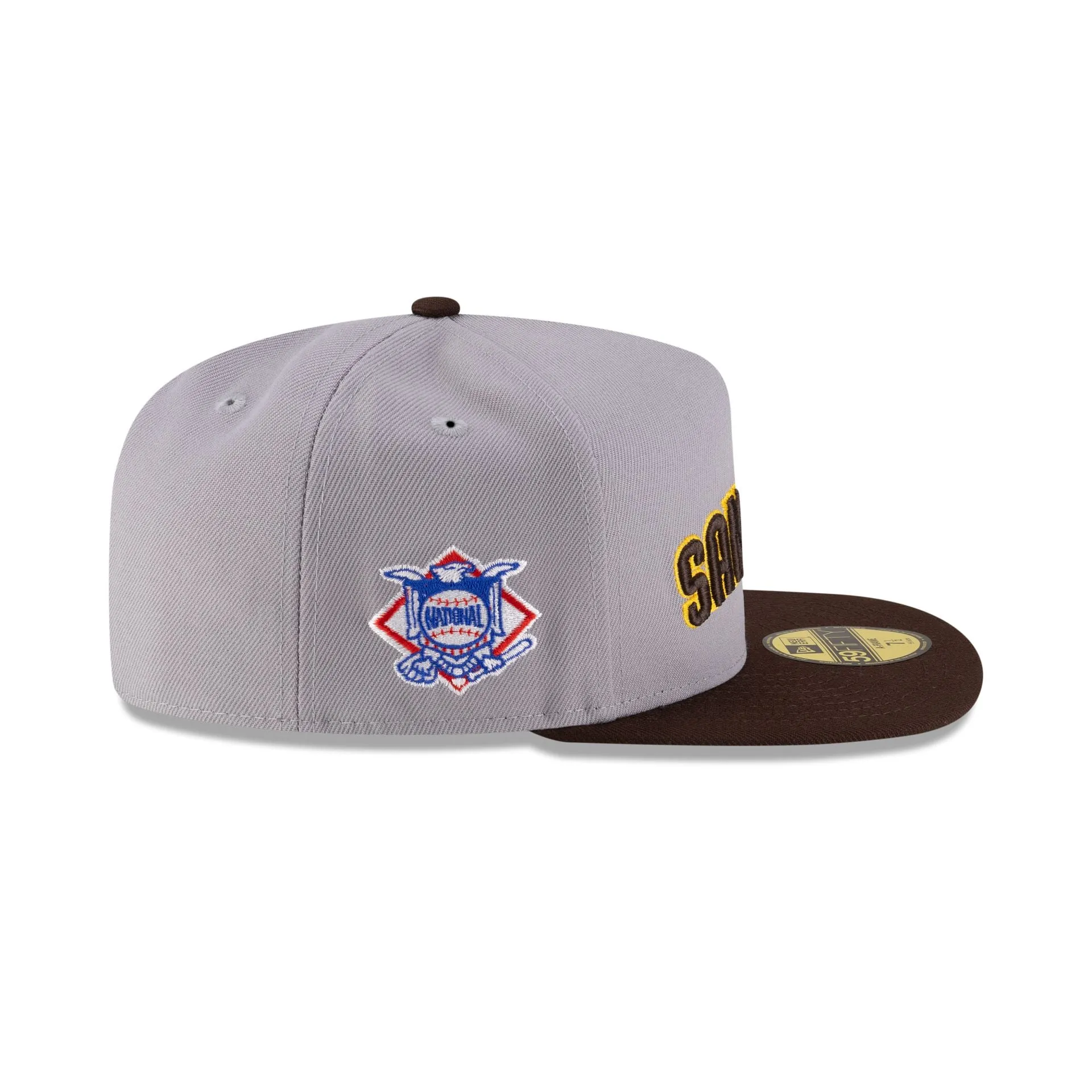 Just Caps League Sidepatch Gray San Diego Padres 59FIFTY A-Frame Fitted Hat sold by New Era product image thumbnail 4