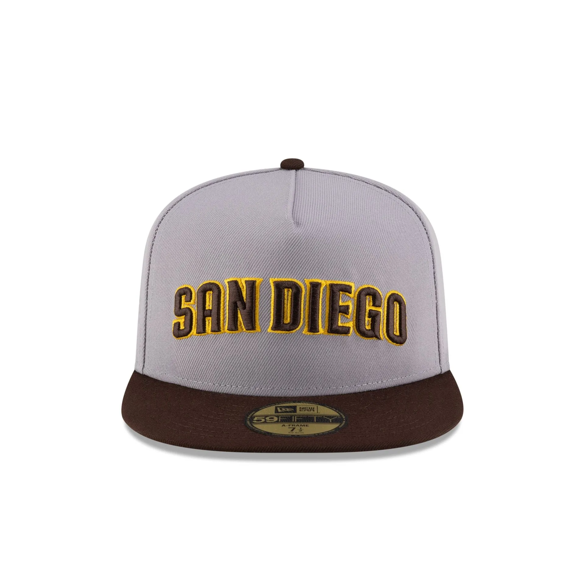 Just Caps League Sidepatch Gray San Diego Padres 59FIFTY A-Frame Fitted Hat sold by New Era product image thumbnail 2