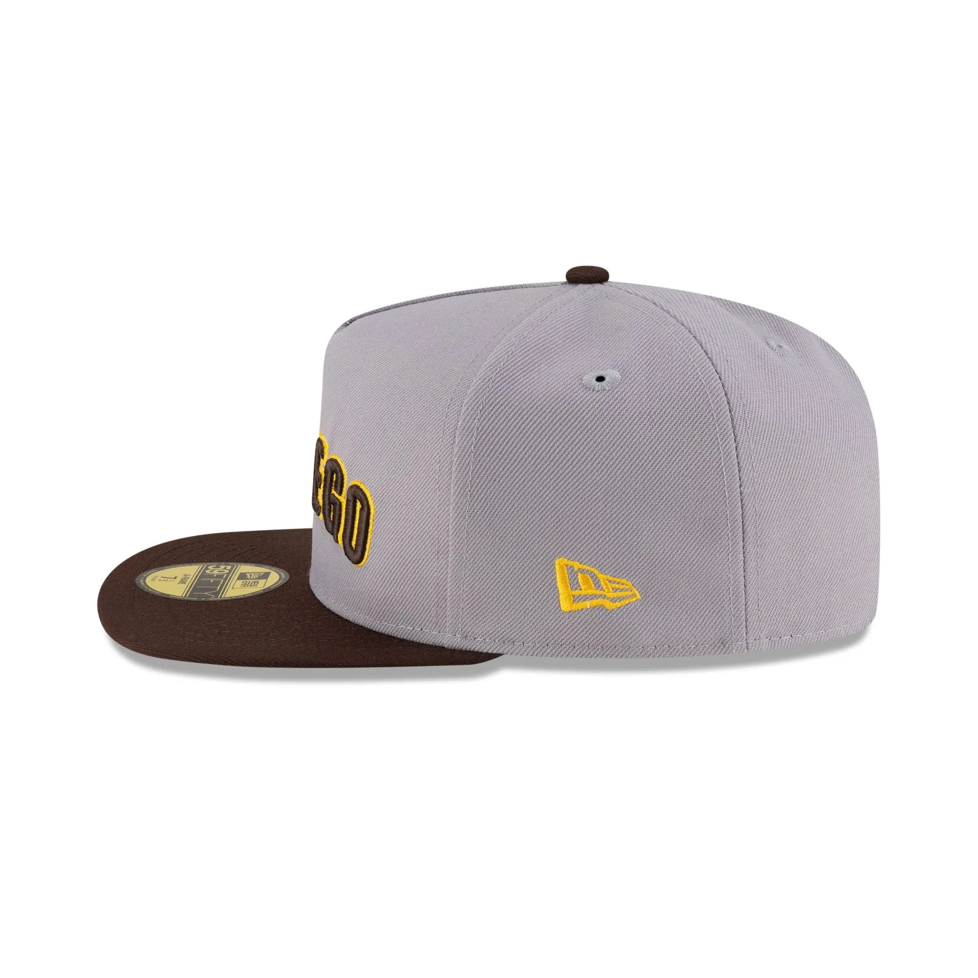 Just Caps League Sidepatch Gray San Diego Padres 59FIFTY A-Frame Fitted Hat sold by New Era product image thumbnail 5