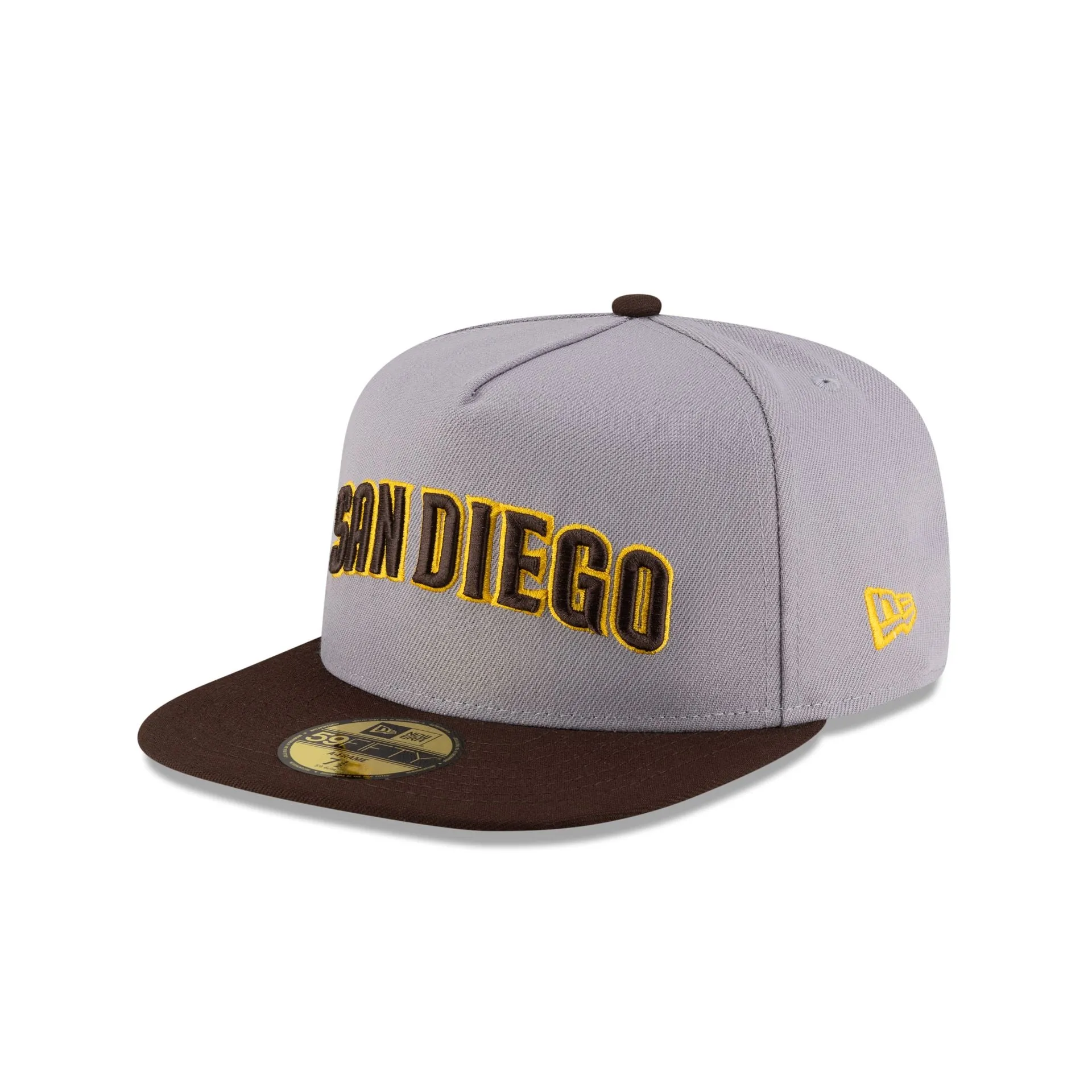 Just Caps League Sidepatch Gray San Diego Padres 59FIFTY A-Frame Fitted Hat sold by New Era product image thumbnail 3
