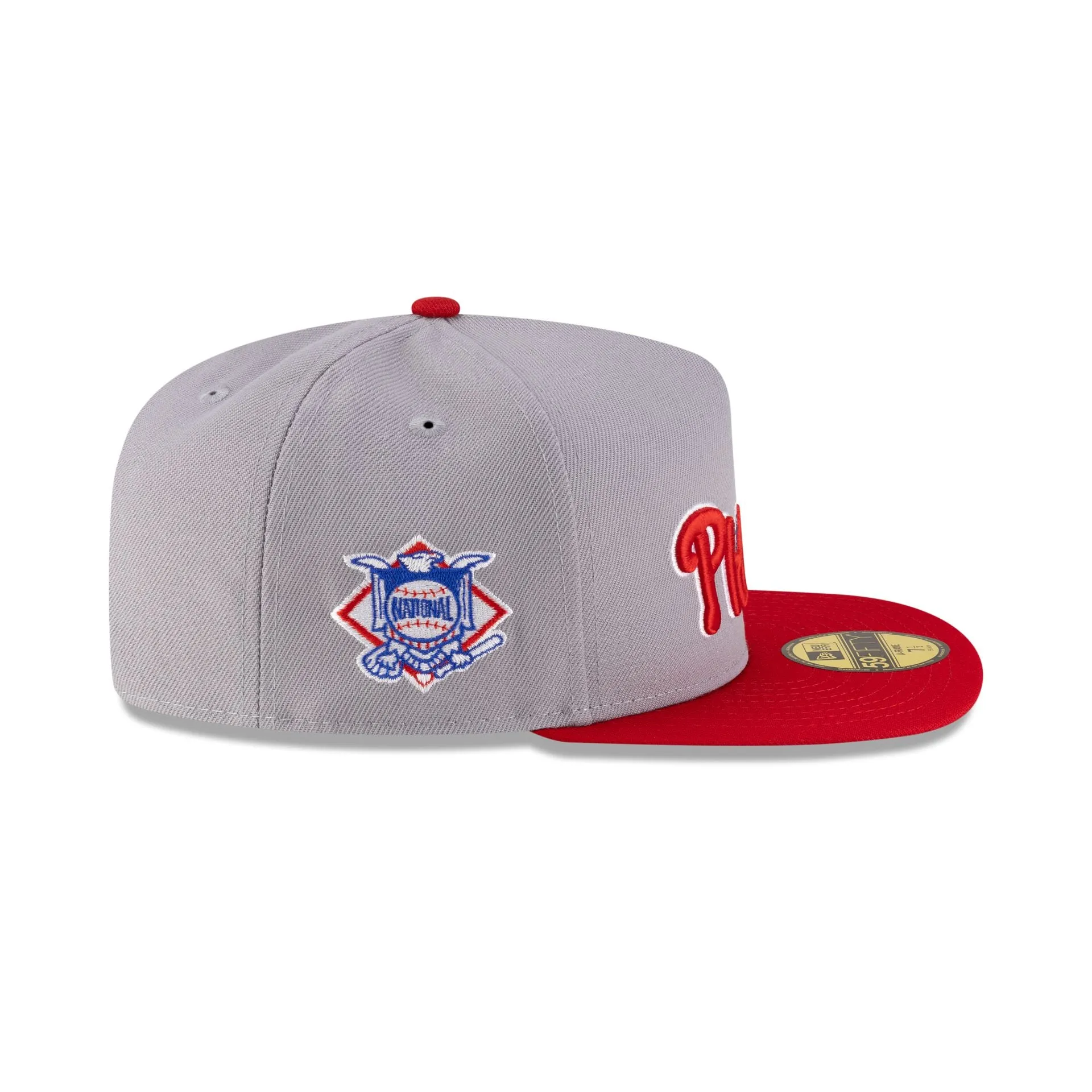 Just Caps League Sidepatch Gray Philadelphia Phillies 59FIFTY A-Frame Fitted Hat sold by New Era product image thumbnail 4