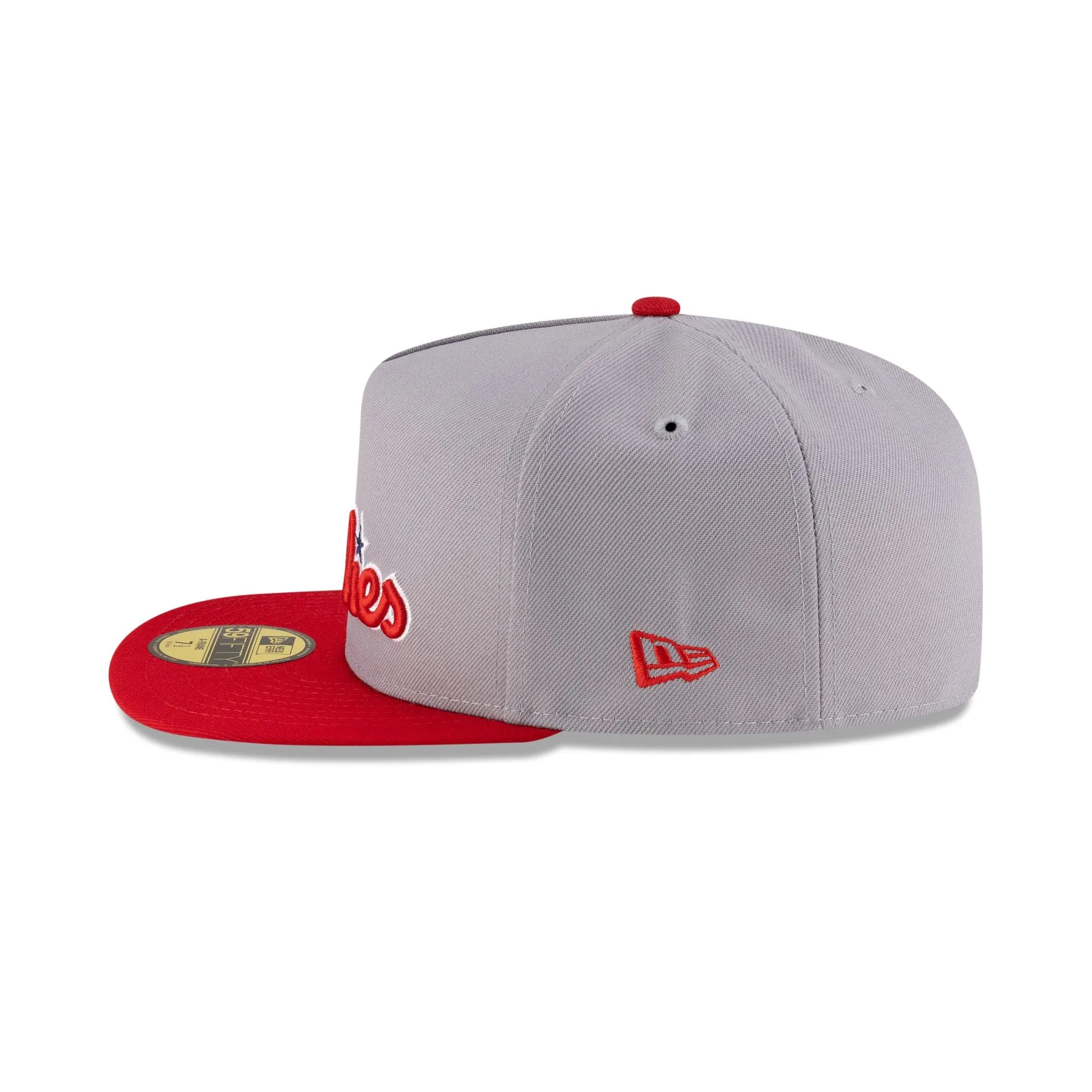 Just Caps League Sidepatch Gray Philadelphia Phillies 59FIFTY A-Frame Fitted Hat sold by New Era product image thumbnail 5