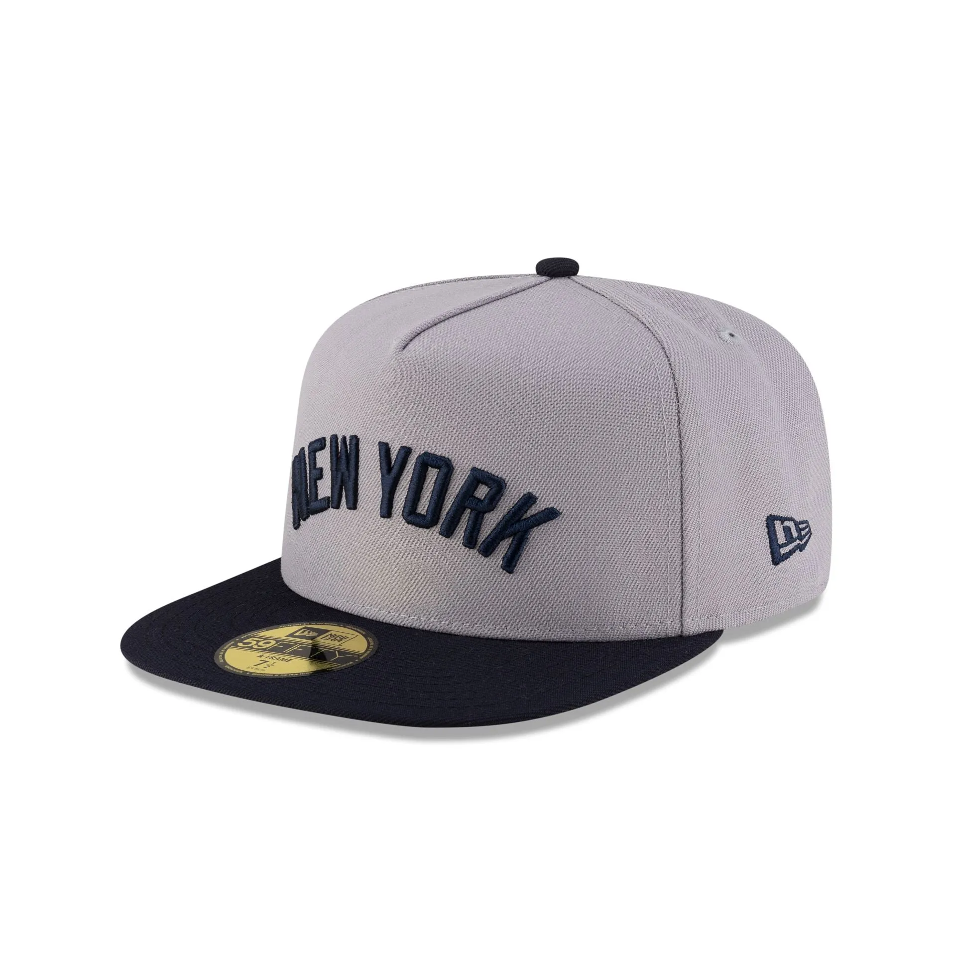 Just Caps League Sidepatch Gray New York Yankees 59FIFTY A-Frame Fitted Hat sold by New Era product image thumbnail 3