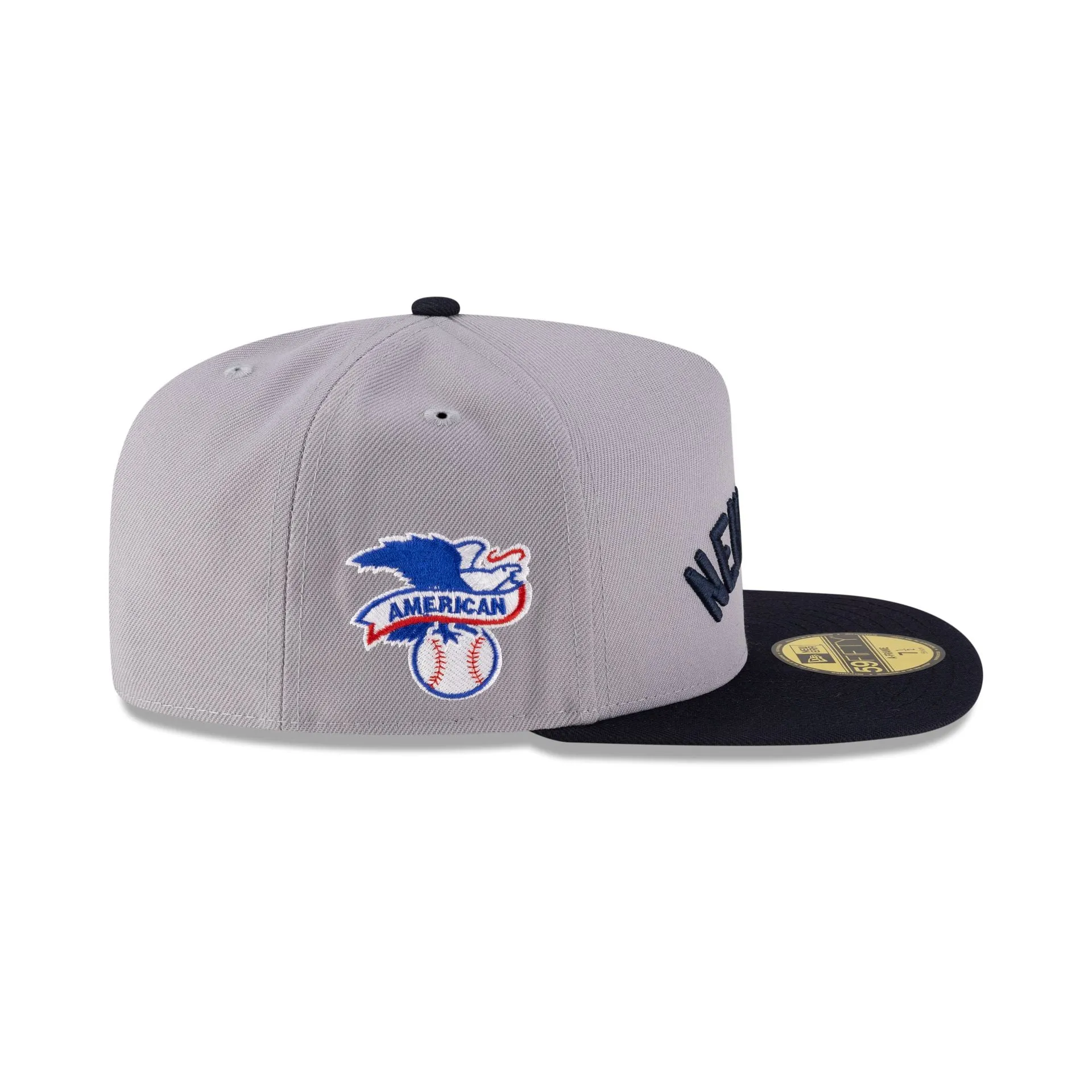 Just Caps League Sidepatch Gray New York Yankees 59FIFTY A-Frame Fitted Hat sold by New Era product image thumbnail 4