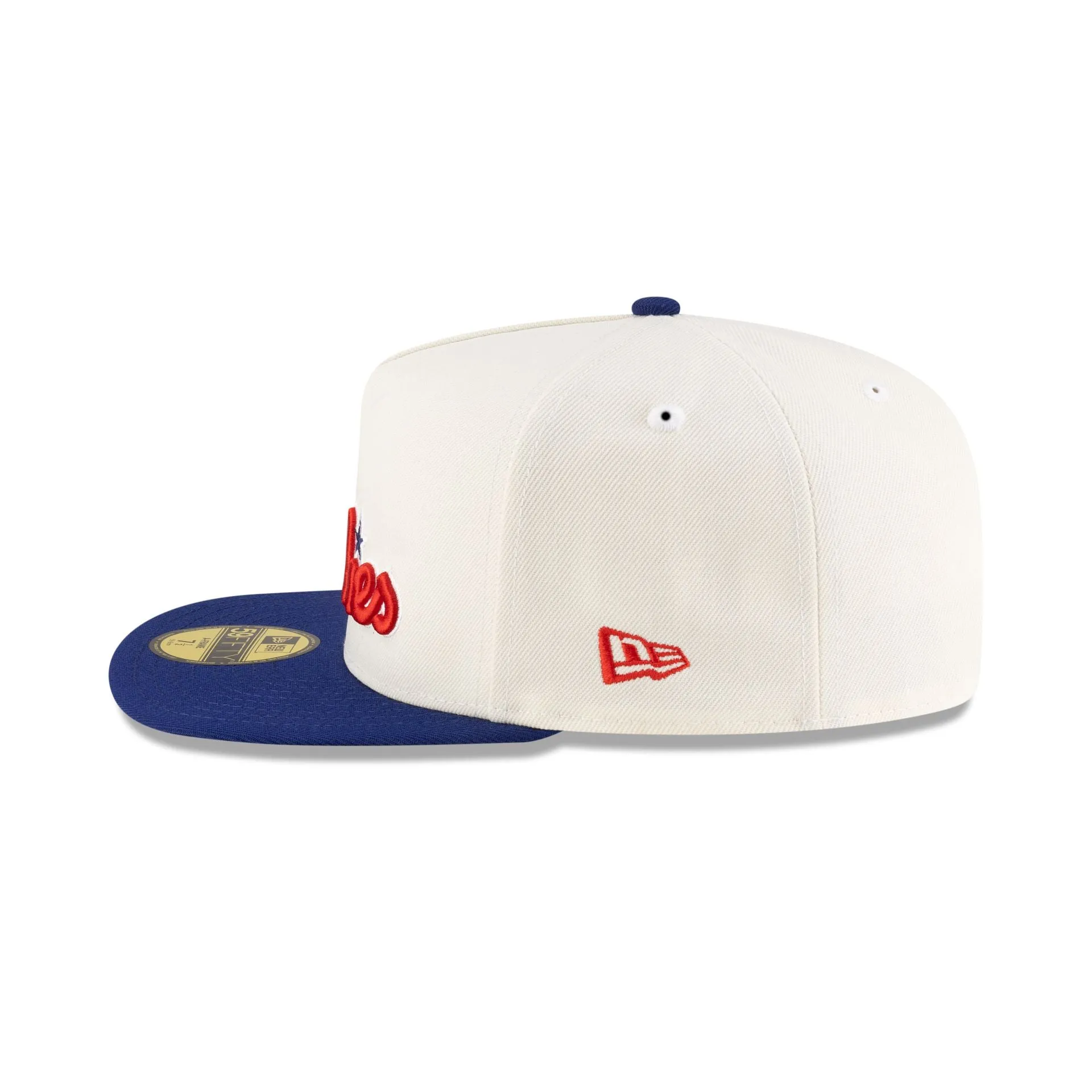 Just Caps League Sidepatch Chrome White Philadelphia Phillies 59FIFTY A-Frame Fitted Hat sold by New Era product image thumbnail 5