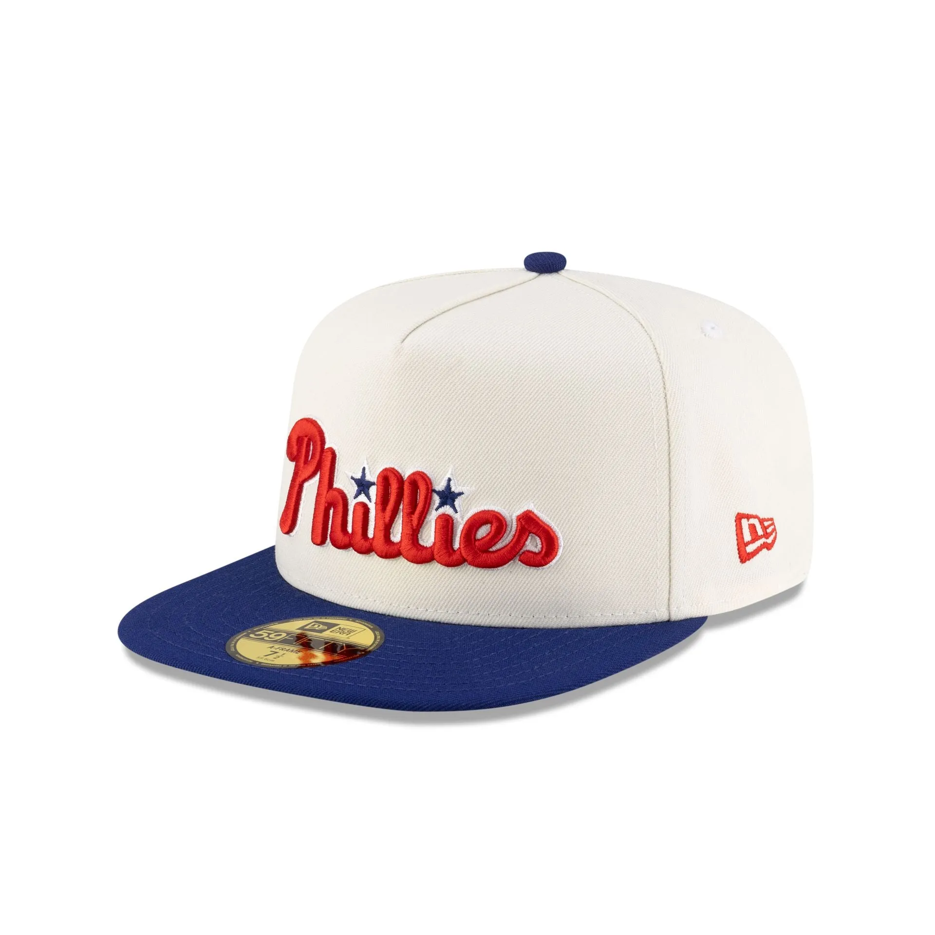 Just Caps League Sidepatch Chrome White Philadelphia Phillies 59FIFTY A-Frame Fitted Hat sold by New Era product image thumbnail 3