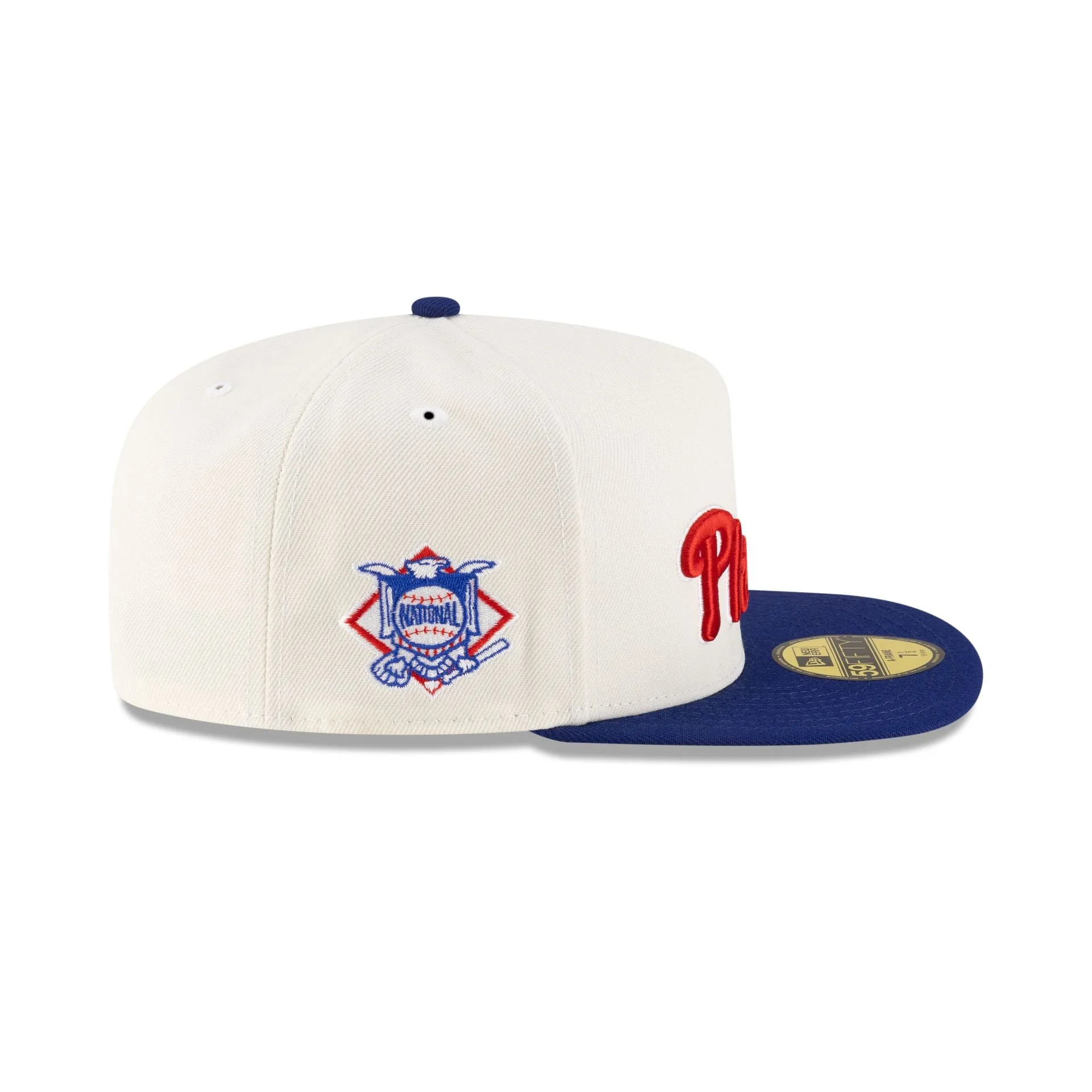Just Caps League Sidepatch Chrome White Philadelphia Phillies 59FIFTY A-Frame Fitted Hat sold by New Era product image thumbnail 4