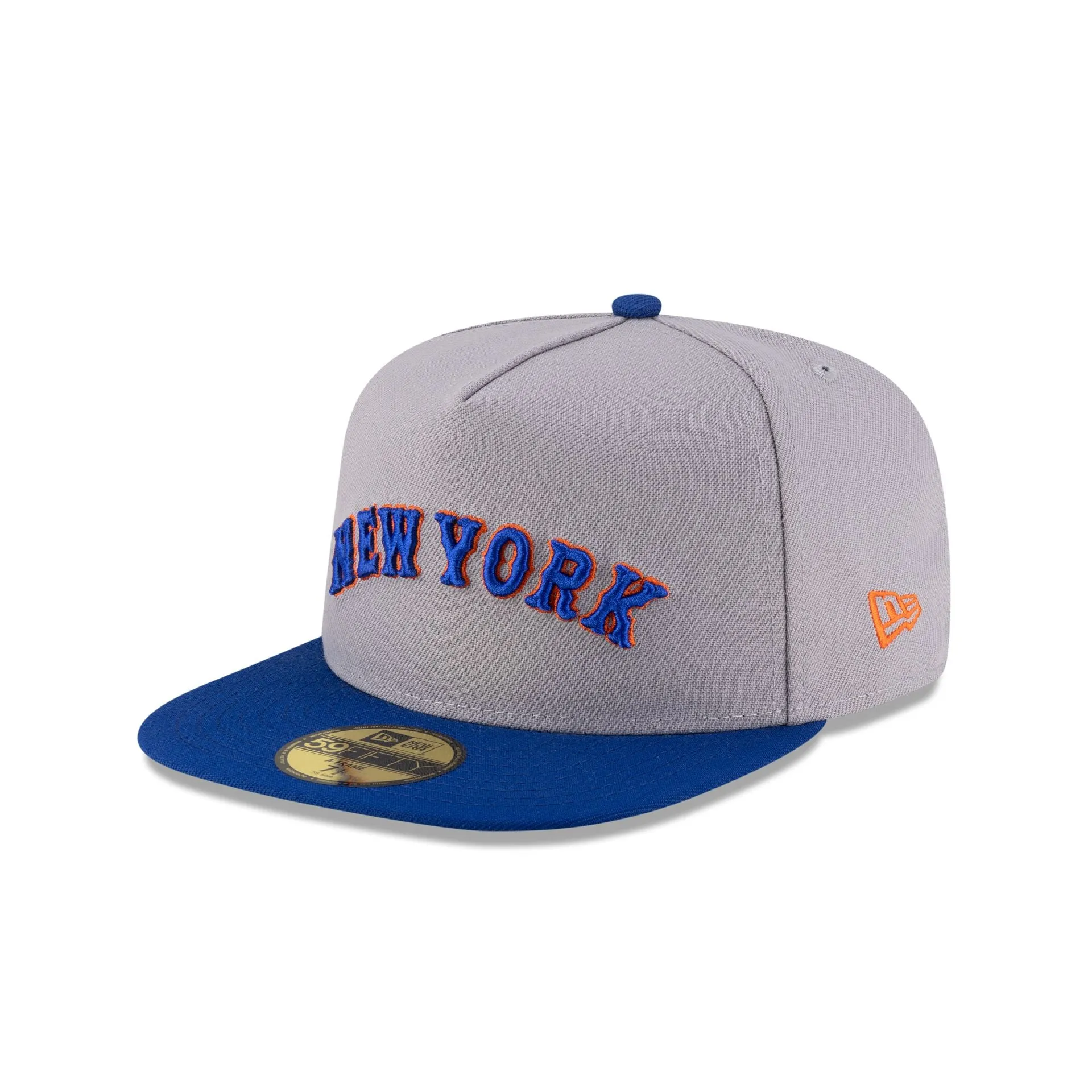 Just Caps League Sidepatch Gray New York Mets 59FIFTY A-Frame Fitted Hat sold by New Era product image thumbnail 3