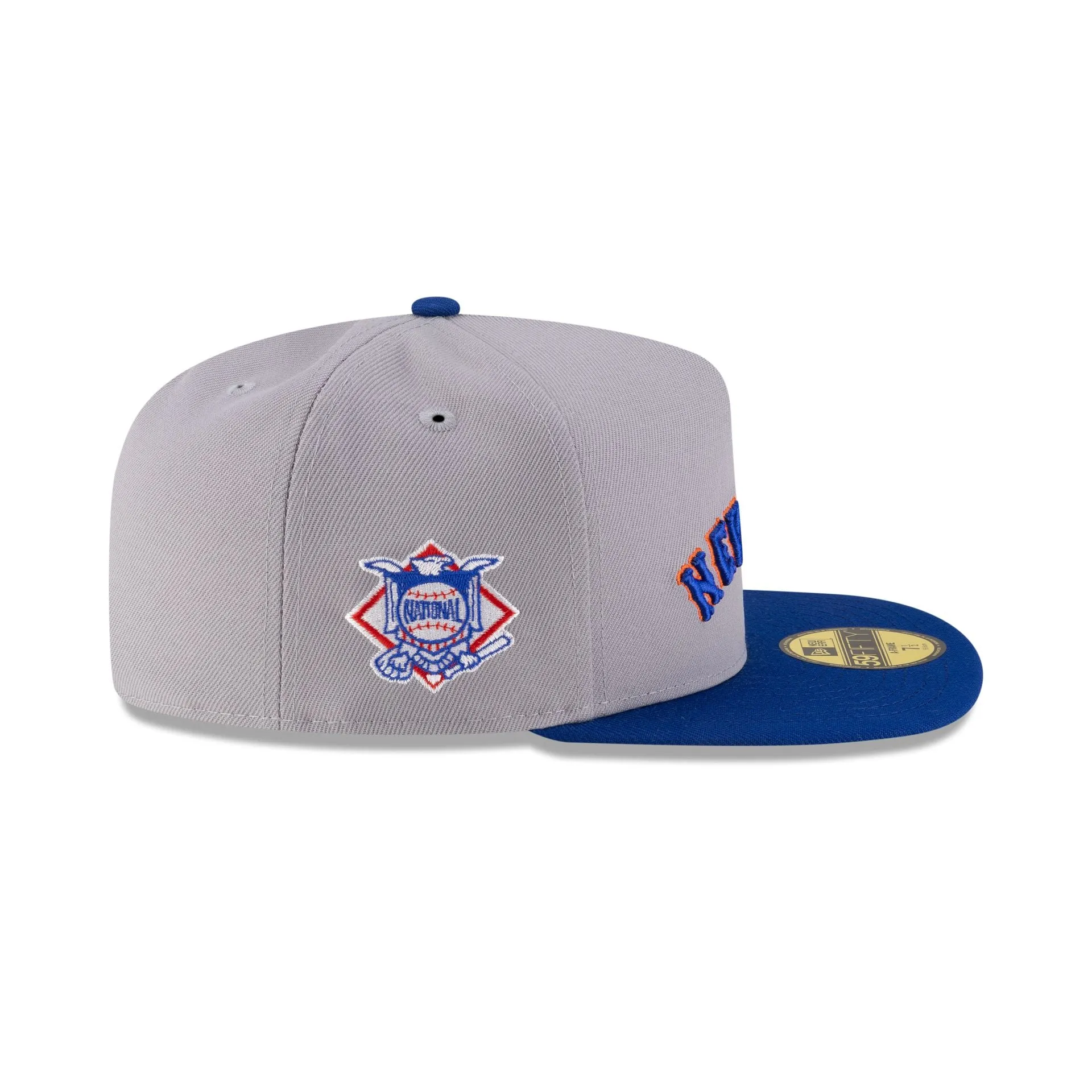 Just Caps League Sidepatch Gray New York Mets 59FIFTY A-Frame Fitted Hat sold by New Era product image thumbnail 4