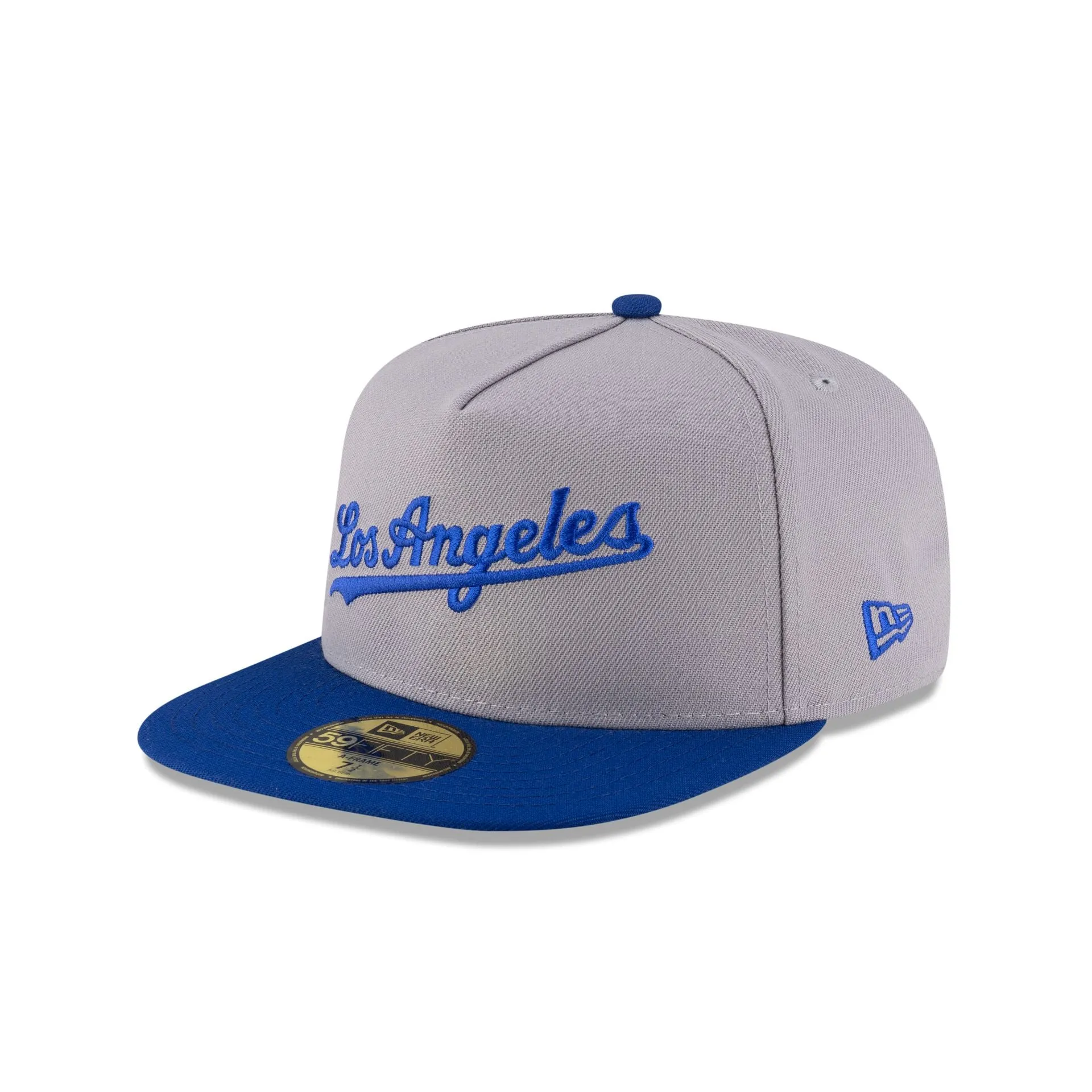 Just Caps League Sidepatch Gray Los Angeles Dodgers 59FIFTY A-Frame Fitted Hat sold by New Era product image thumbnail 3