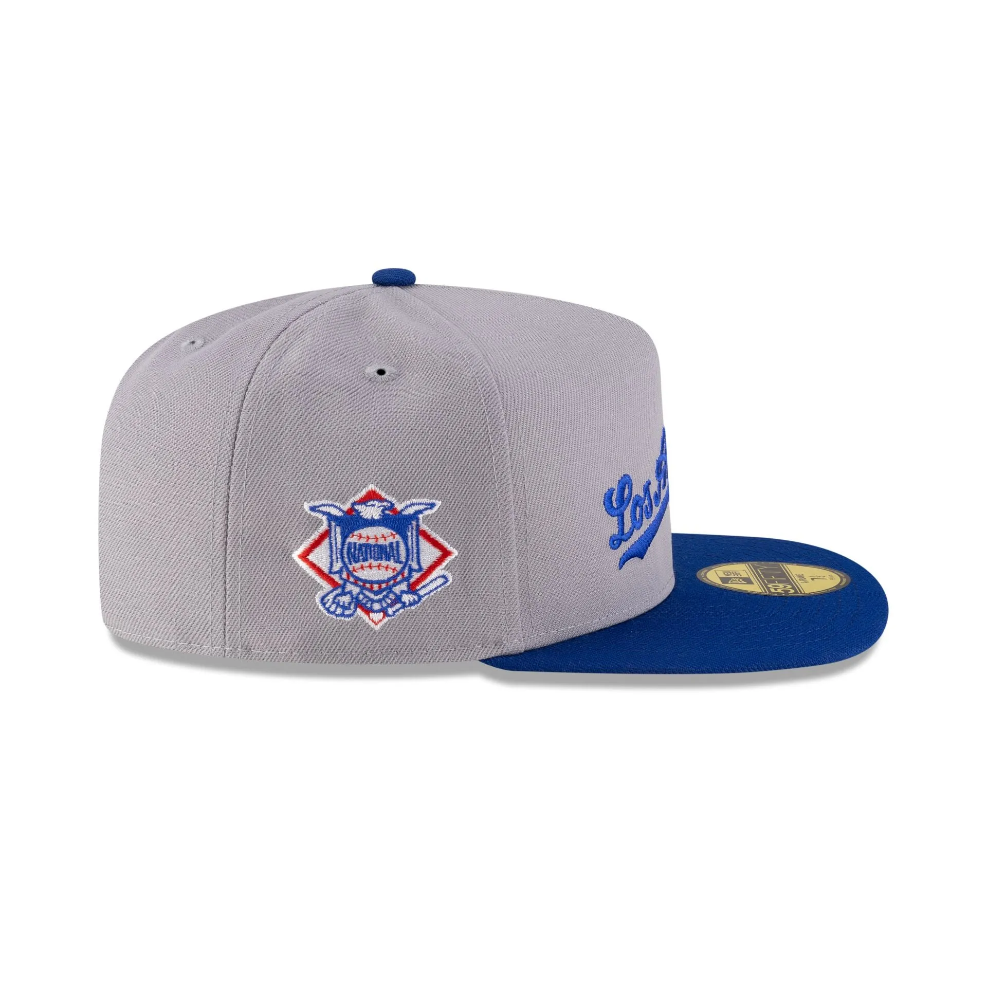 Just Caps League Sidepatch Gray Los Angeles Dodgers 59FIFTY A-Frame Fitted Hat sold by New Era product image thumbnail 4