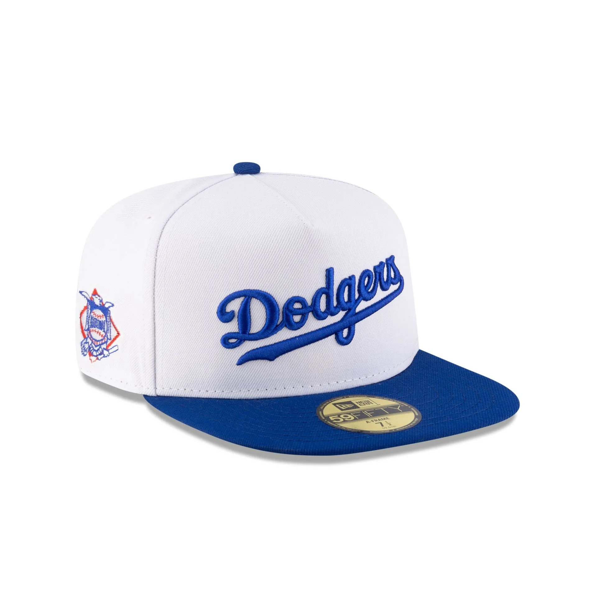 Just Caps League Sidepatch Optic White Los Angeles Dodgers 59FIFTY A-Frame Fitted Hat sold by New Era