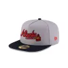 Just Caps League Sidepatch Gray Atlanta Braves 59FIFTY A-Frame Fitted Hat sold by New Era