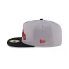 Just Caps League Sidepatch Gray Atlanta Braves 59FIFTY A-Frame Fitted Hat sold by New Era