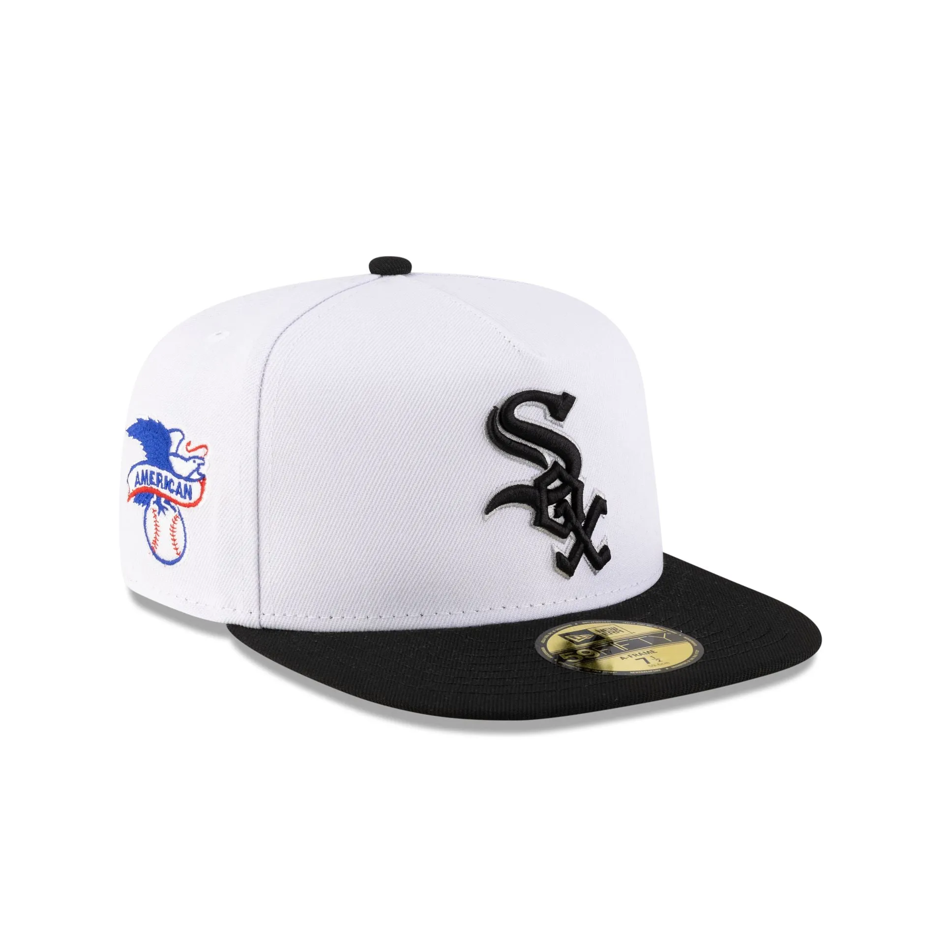 Just Caps League Sidepatch Optic White Chicago White Sox 59FIFTY A-Frame Fitted Hat sold by New Era