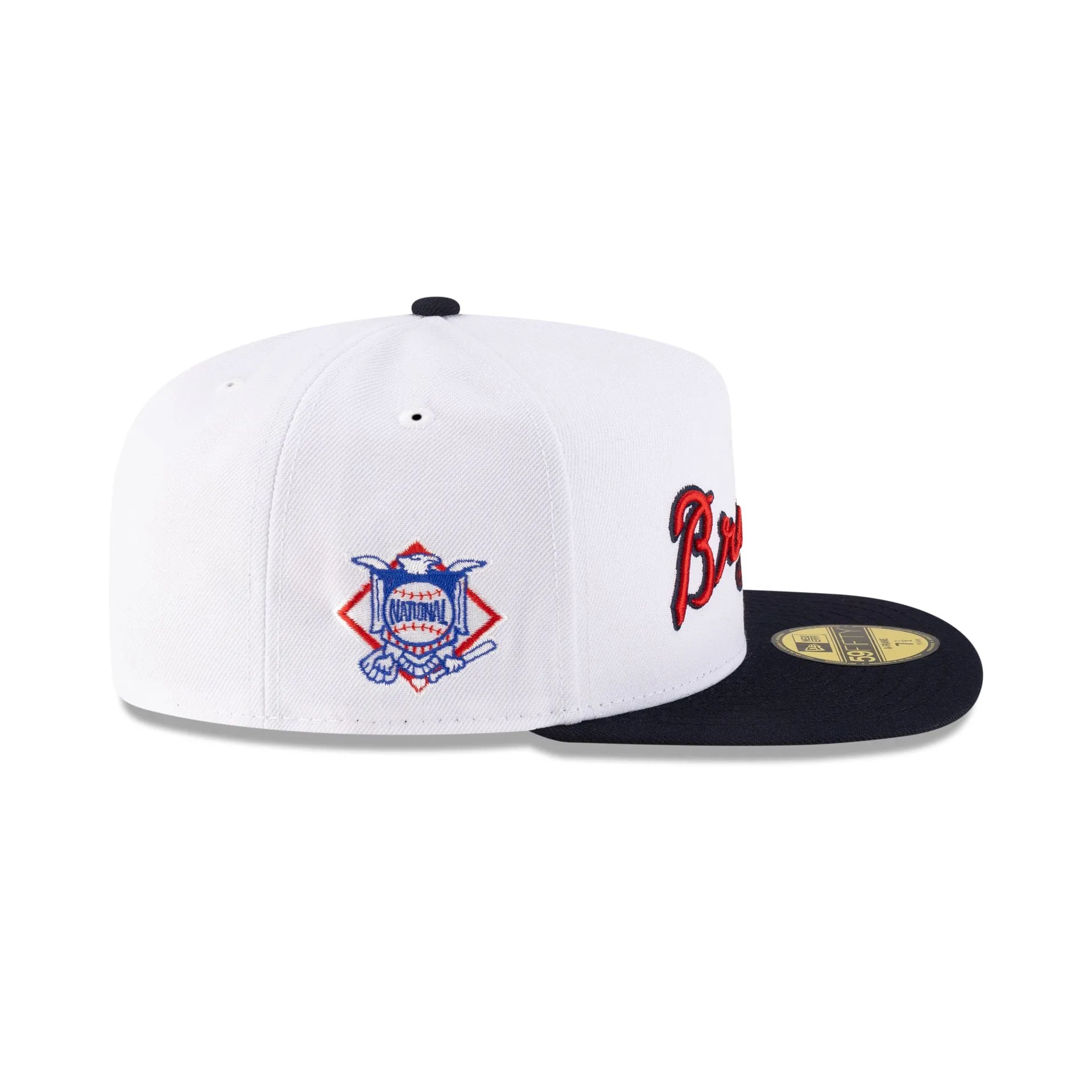 Just Caps League Sidepatch Optic White Atlanta Braves 59FIFTY A-Frame Fitted Hat sold by New Era product image thumbnail 4