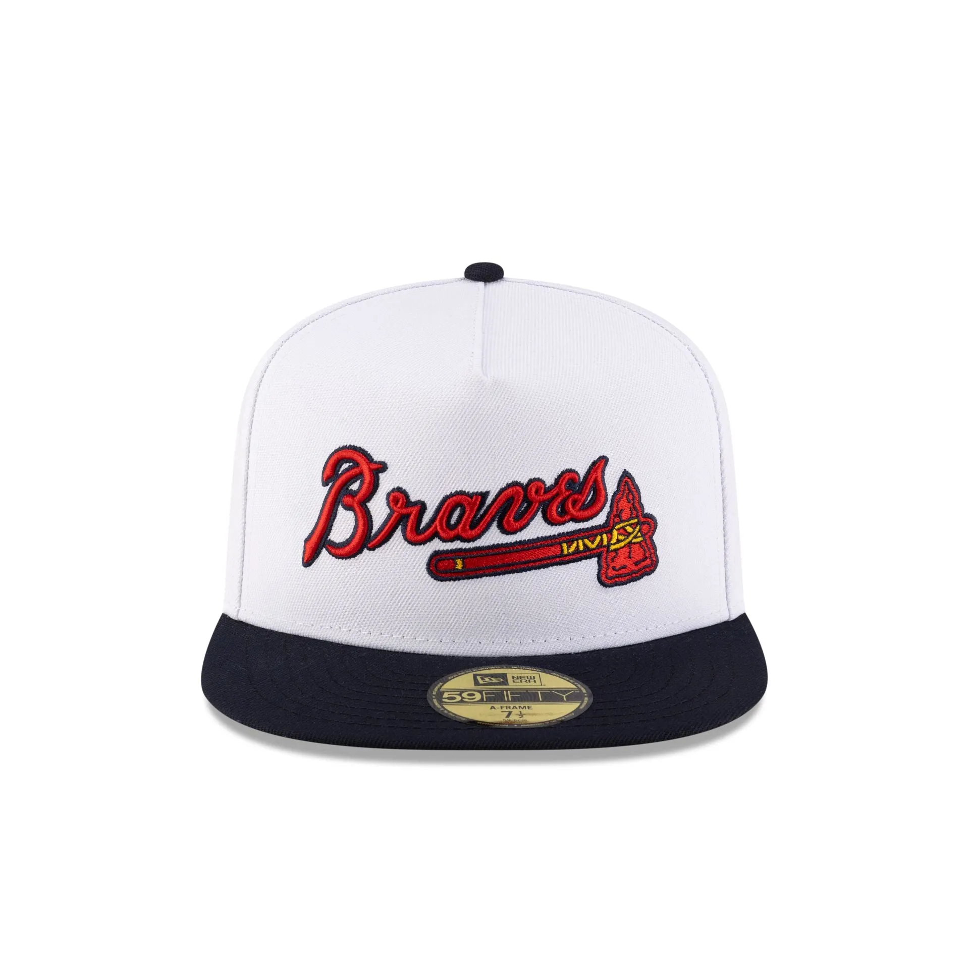 Just Caps League Sidepatch Optic White Atlanta Braves 59FIFTY A-Frame Fitted Hat sold by New Era product image thumbnail 2