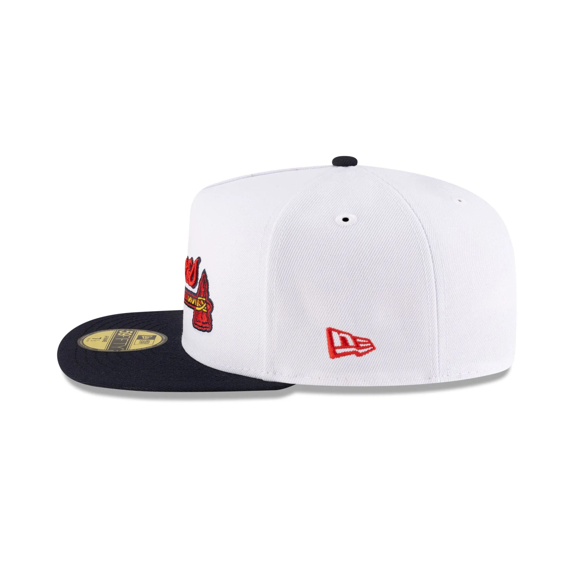 Just Caps League Sidepatch Optic White Atlanta Braves 59FIFTY A-Frame Fitted Hat sold by New Era product image thumbnail 5