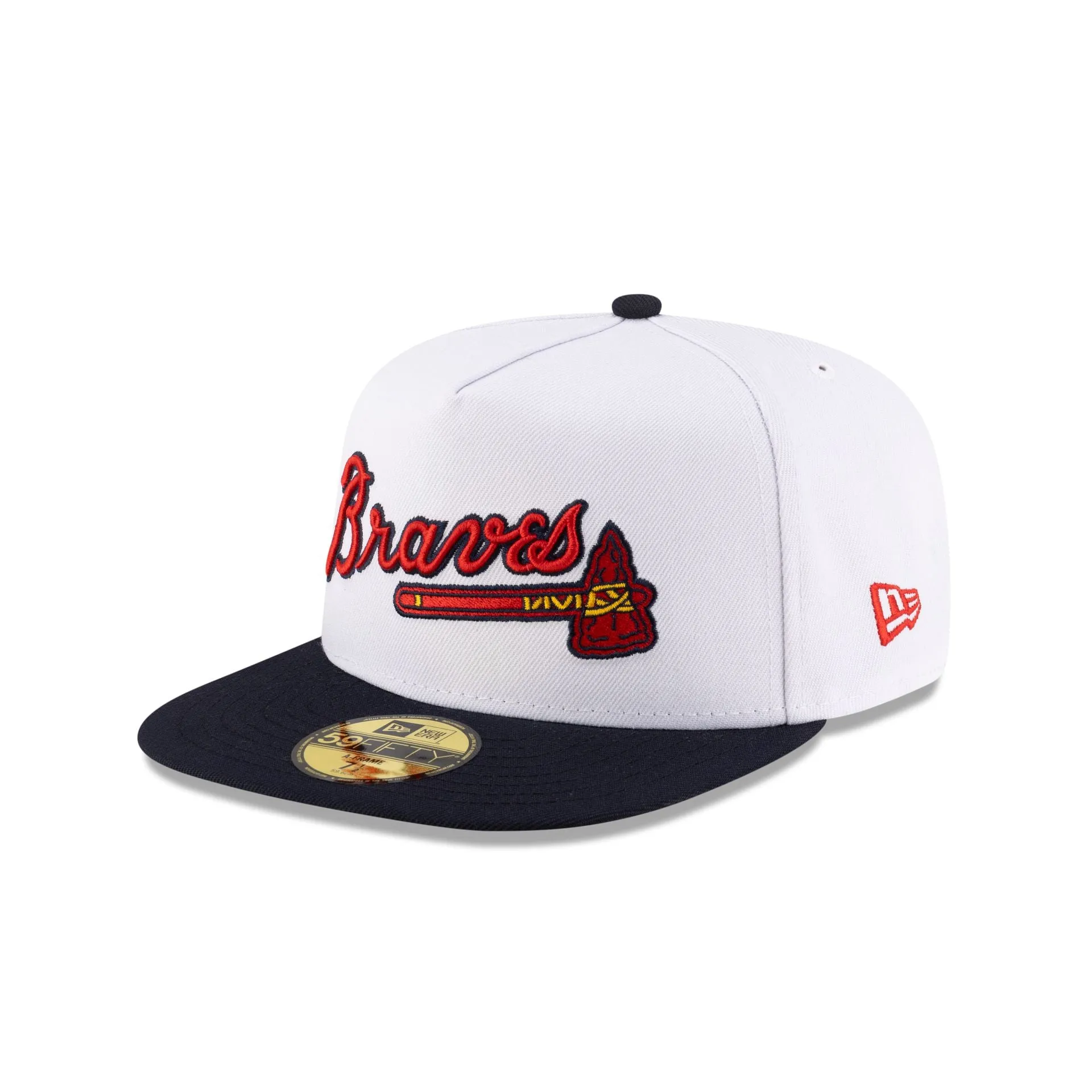 Just Caps League Sidepatch Optic White Atlanta Braves 59FIFTY A-Frame Fitted Hat sold by New Era product image thumbnail 3