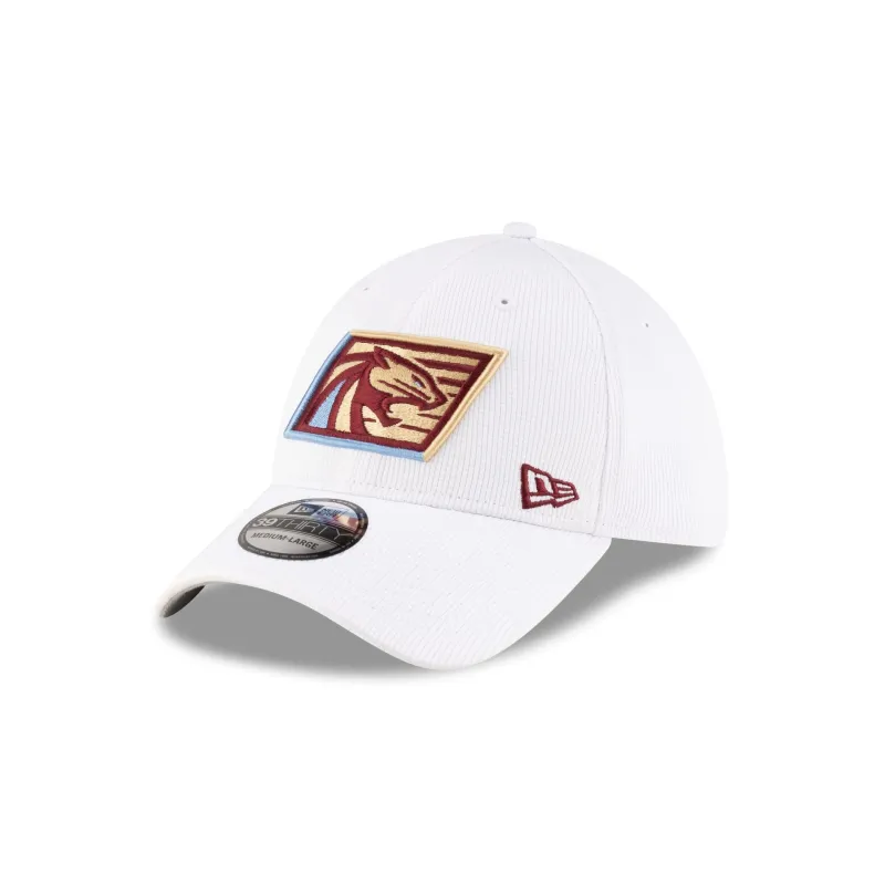 Michigan Panthers White 39THIRTY Stretch Fit Hat sold by New Era