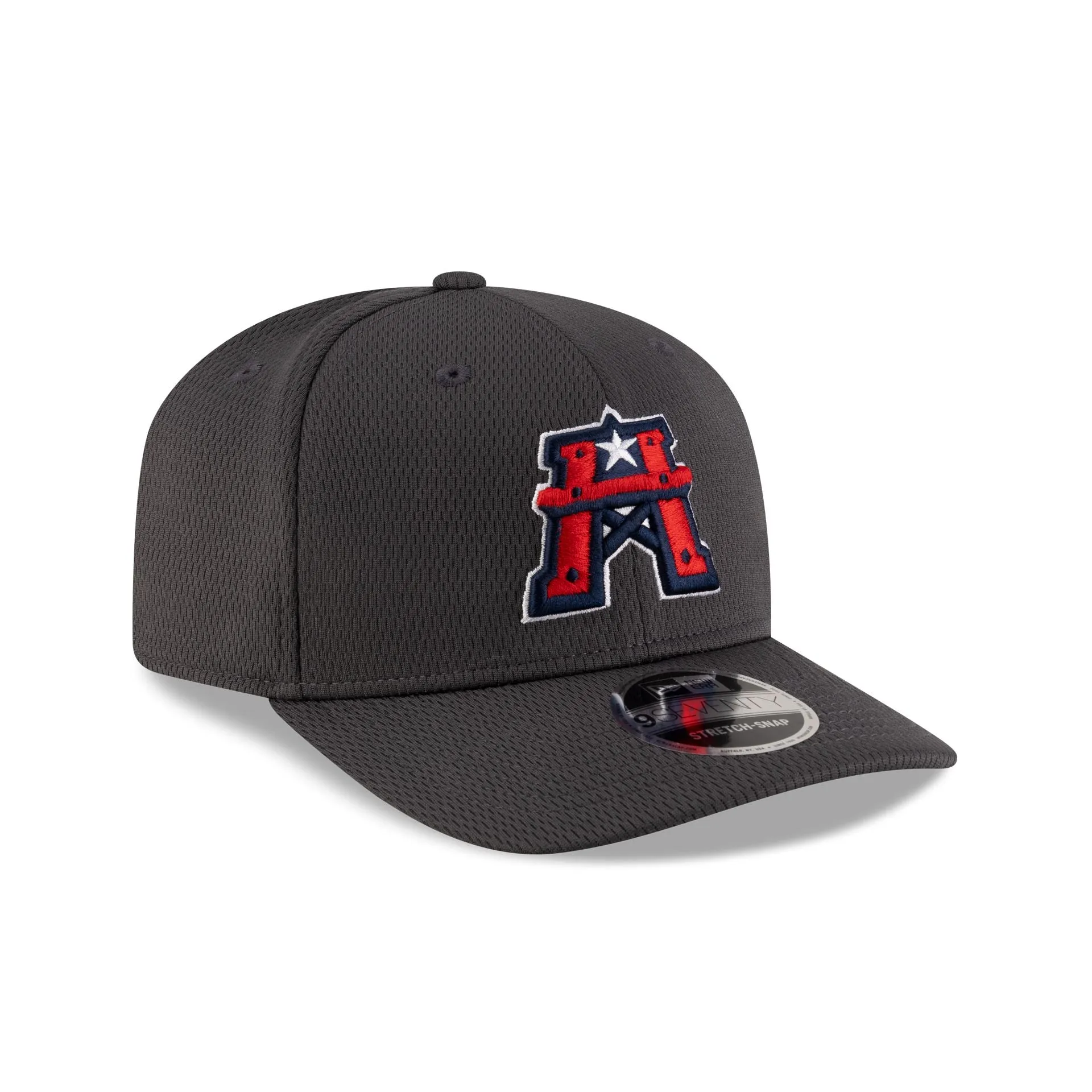 Houston Roughnecks Gray 9SEVENTY Stretch-Snap Hat sold by New Era product image thumbnail 3