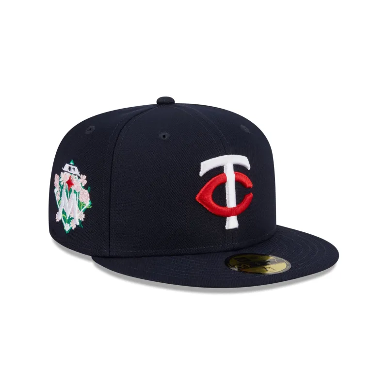 Minnesota Twins Floral Undervisor 59FIFTY Fitted Hat made by New Era