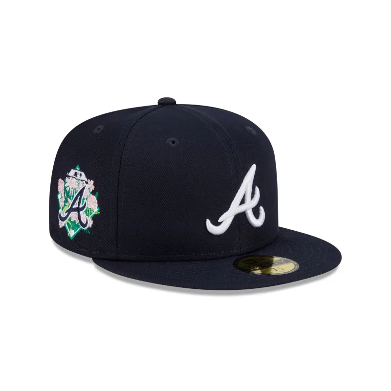 Atlanta Braves Floral Undervisor 59FIFTY Fitted Hat sold by New Era