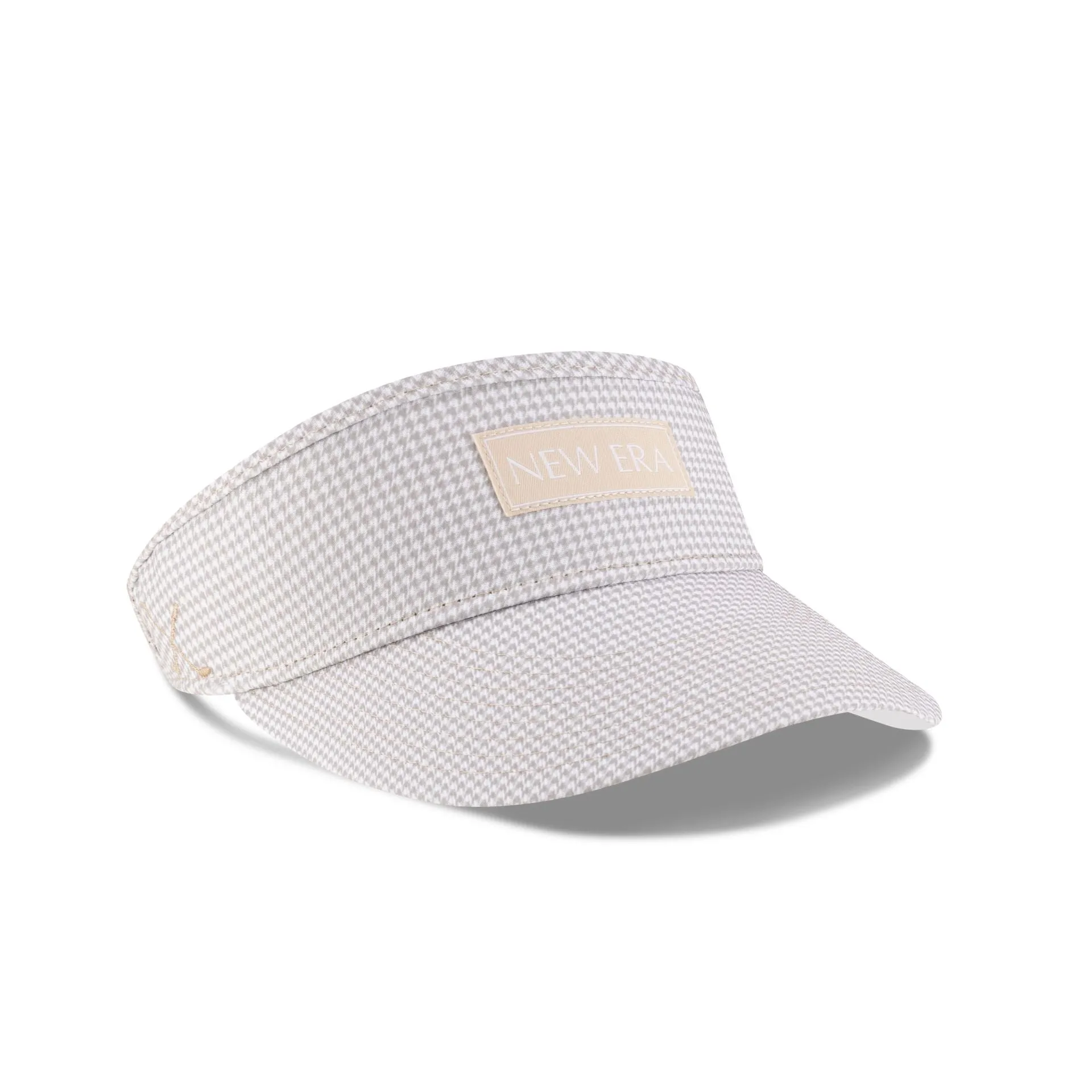 New Era Cap Houndstooth Beige Visor Adjustable Hat sold by New Era